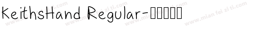 KeithsHand Regular字体转换